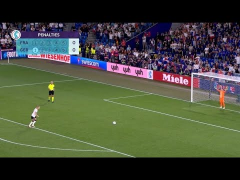 Komplettes Elfmeter schiessen im 1/4 Finale / Frauen EM 2025 / Deutschland - Frankreich / in Basel