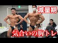 減量中の効かせる胸トレ【大胸筋パンプアップK点越え】