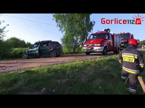 Gorlice112.pl - Brunary: VW Polo uderzył w drzewo (BEZ KOMENTARZA)