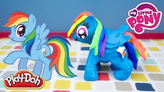 My Little Pony Rainbow Dash Play Doh Tutorial by Kinder Playtime