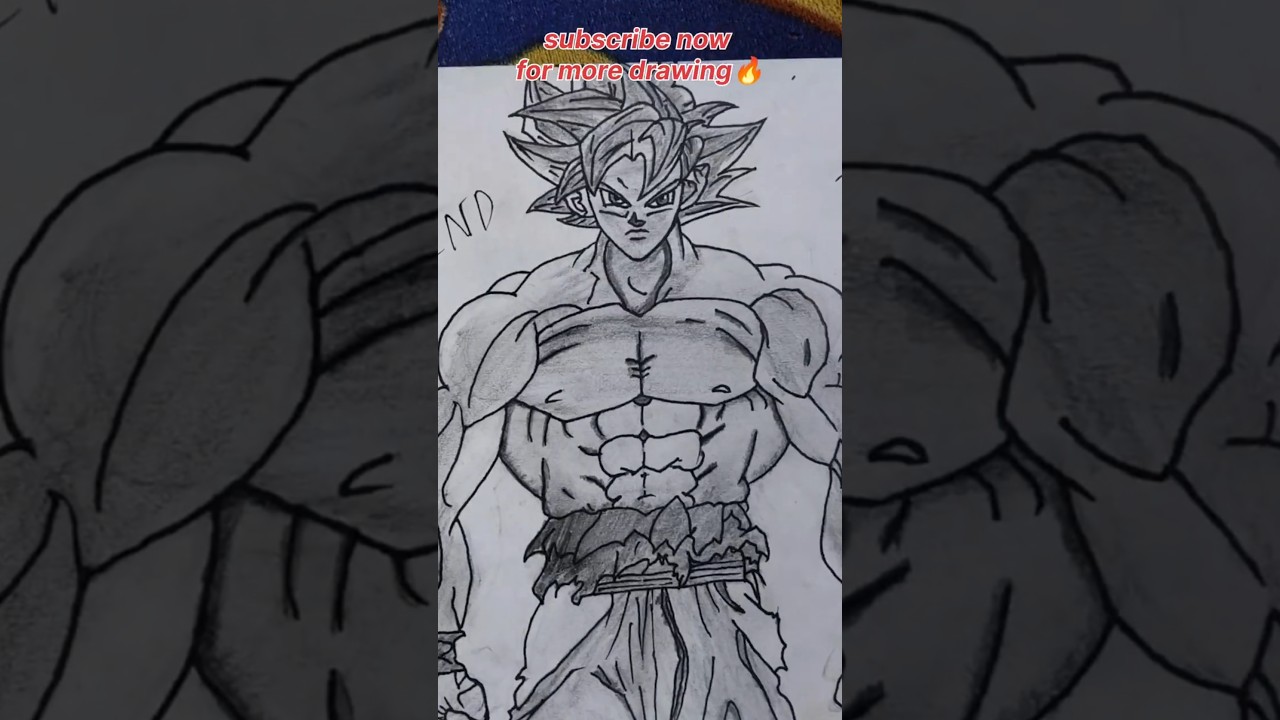 Drawing Goku Like a Pro 🔥 | Anime Drawing #shorts