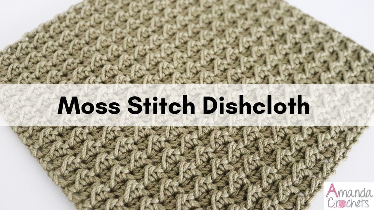 Moss Stitch Dishcloth | Easy Crochet Tutorial