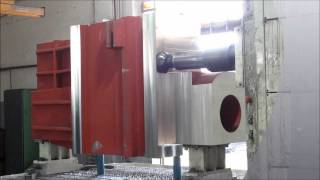 preview picture of video 'Boring Mill Alesatrice LAZZATI HB 130 T Milling with Full Spindle Travel'