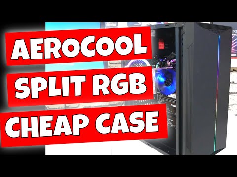 AEROCOOL AEROPGSSPLIT-A-BKRGB kompiuterio dėklas ATX Aerocool SPLIT RGB USB 3.0 - RGB STRIP 1x120mm VENTILIATORIUS video