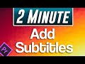 How to Add Subtitles Tutorial | Premiere Pro 2020