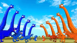 Blue T-rex vs Orange T-rex: Jurassic Park - Best Dinosaurs| Super Dinosaurs SuperHero Team