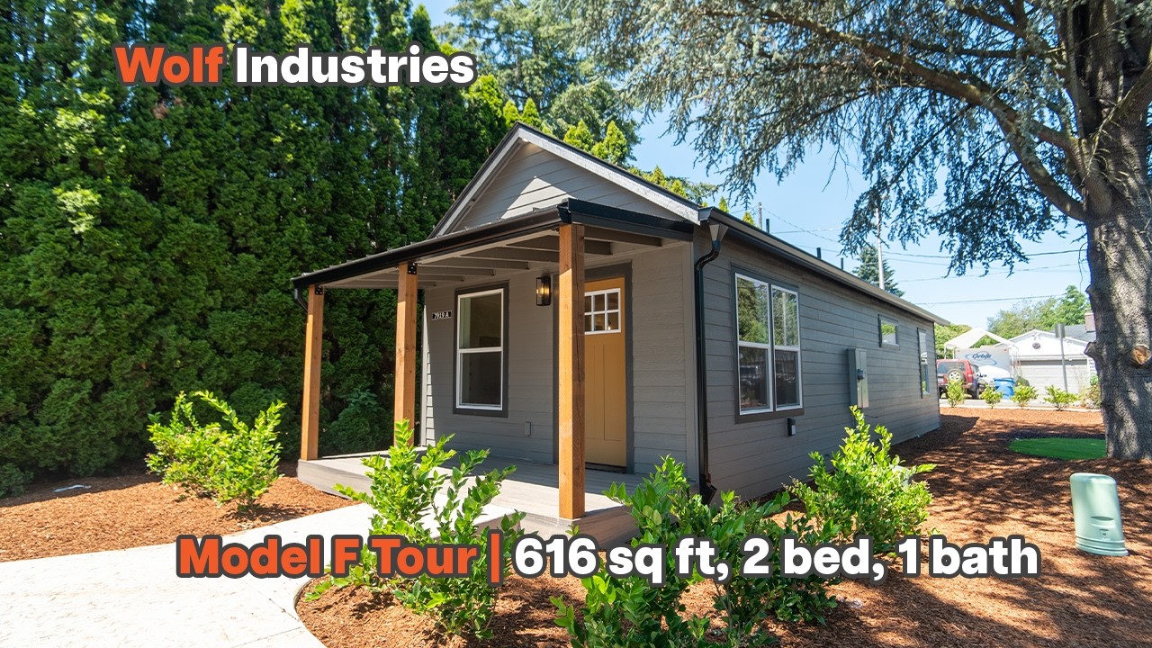 Modular Home Tour 616 sq ft, 2 bed, 1 bath | Wolf Model F | Perfect for ADUs!