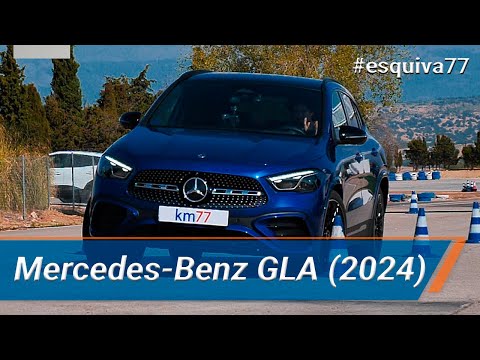 Mercedes-Benz GLA 250 e 2024 – Maniobra de esquiva (moose test) y eslalon | km77.com
