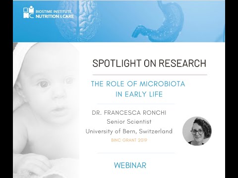 Webinar on Microbiota in early life by Dr. Francesca Ronchi