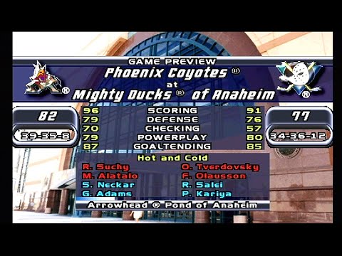 NHL 2001 (PS1) Coyotes vs Mighty Ducks