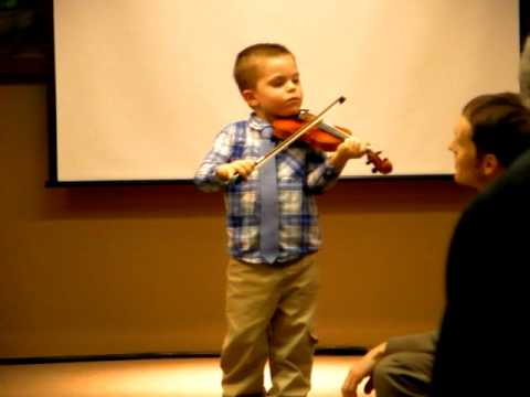 Lucas violin debut monkey song.AVI