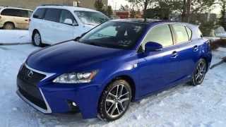New Ultrasonic Blue 2015 Lexus CT 200h Hybrid F Sport Navigation Review - West Edmonton, Alberta