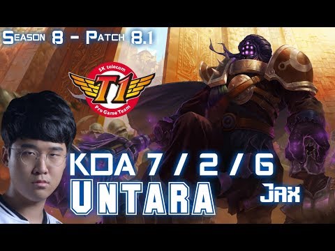 SKT T1 Untara JAX vs YASUO Top - Patch 8.1 KR Ranked