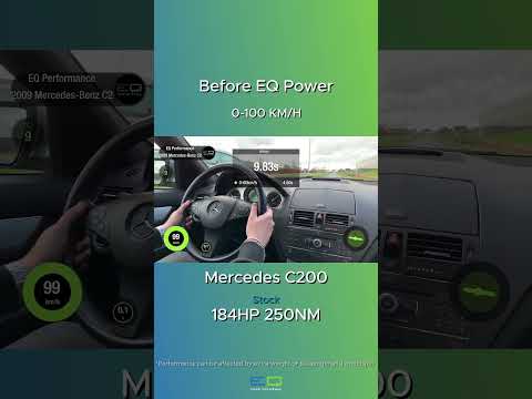 2008 Mercedes C200 stage 1 remap 0-100KM/H 204HP/270NM