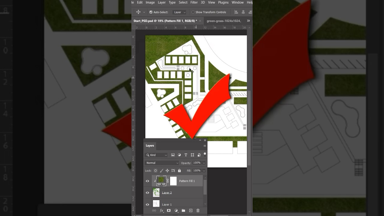 Add textures using pattern. #photoshop #tutorial #youtubeshorts #architecture