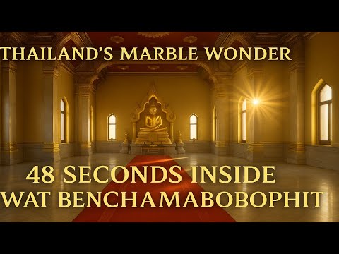 48 Seconds Inside Thailand’s Marble Temple 🛕 | Wat Benchamabophit Revealed