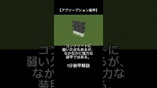 【1分装甲解説】アブソープション装甲 マイクラ軍事部