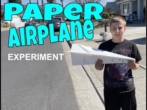 Which paper plane experiment flies the furthest?