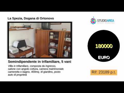 rif  23189 p t  La Spezia, Dogana di Ortonovo, semindipendente in trifamiliare, 5 vani, 180000 euro