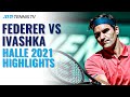 Roger Federer Back On Grass vs Ivashka | Halle 2021 Highlights