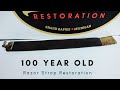 100 yr old Antique Razor Strop Restoration