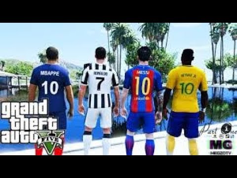 CRISTIANO RONALDO VS NEYMAR VS MESSI VS MBAPPE 1  GTA 5 Mods
