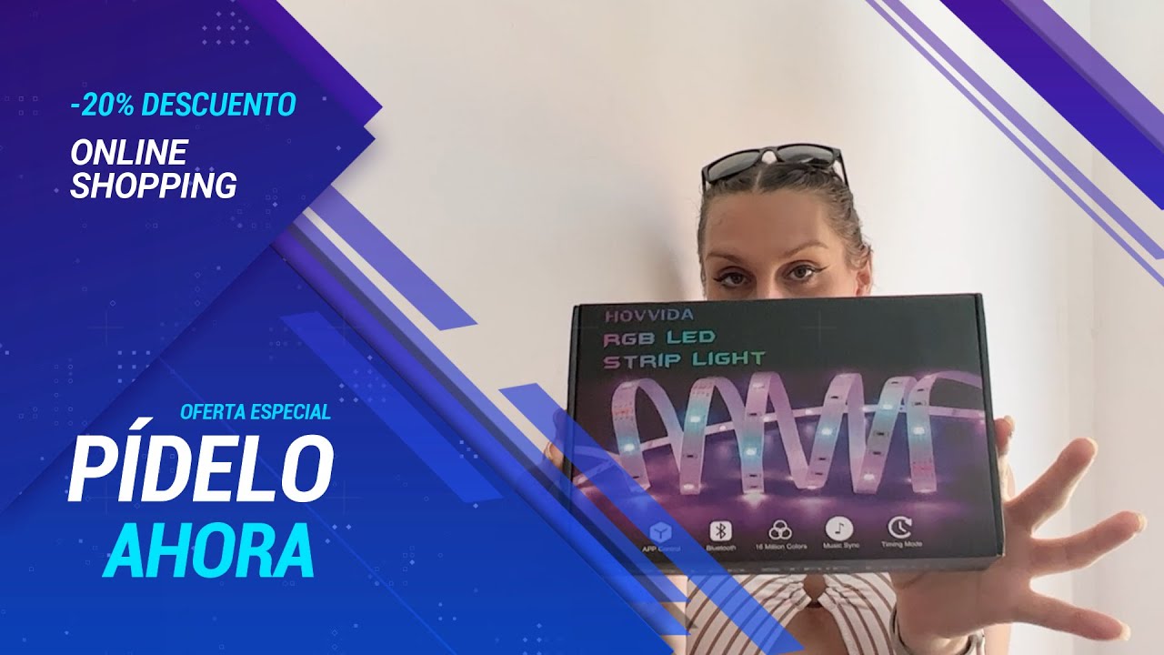 😂COMPRO LEDS BARATOS EN AMAZON!😅 MARCA HOVVIDA RGB STRIP LIGHT😜
