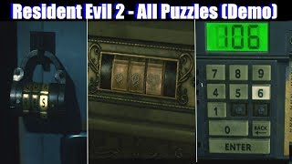 RE2 Puzzles & Locker Combinations (Timestamp) - Resident Evil 2 Remake PS4 Pro Demo