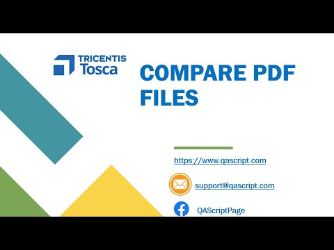 Tosca Tutorial | Lesson 22 - Compare PDF files | TBox Automation Module | 1:1 Compare