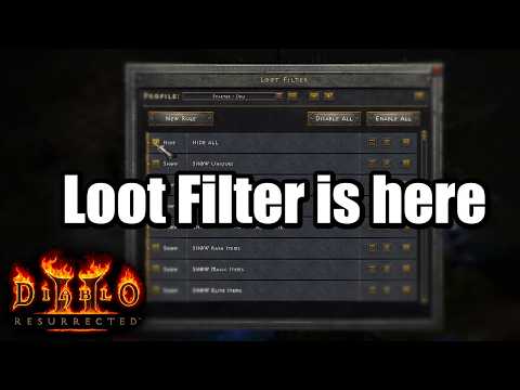 Diablo 2 just got a LOOT FILTER! FINALLY - Diablo 2 Resurrected Reign of the Warlock