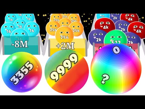 🧶 Satisfying Mobile Game/ Ball run infinity vs marble run 3d - color ball race 2048 Gameplay part#10