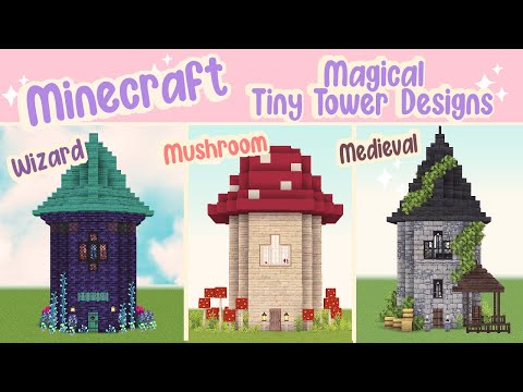 Aesthetic Tutorial Minecraft Tiny Tower Starter Houses 🌷✨Fairy Cottagecore Medieval 🌷 Kelpie The Fox