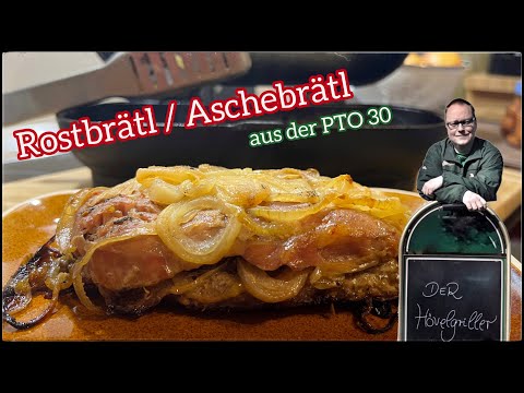 Rostbrätl / Aschebrätl in der PTO 30 von Petromax, zubereitet auf dem Navigator 850 von PitBoss
