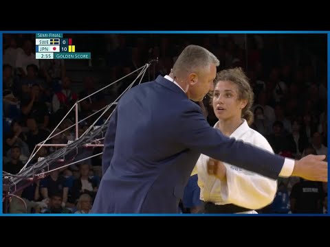 【柔道女子】角田夏実 反則勝ちで決勝進出 銀メダル以上確定！バブルファス納得いかず｜パリオリンピック 柔道女子48キロ級準決勝