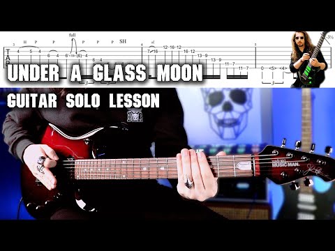 Under a Glass Moon Guitar Solo Lesson | Tabs