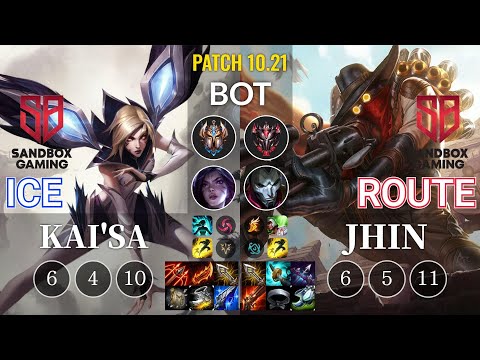 SB Ice Kai'Sa vs SB Route Jhin Bot - KR Patch 10.21