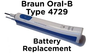Battery Replacement Guide for Braun Oral-B Type 4729 Toothbrush - Professional Care