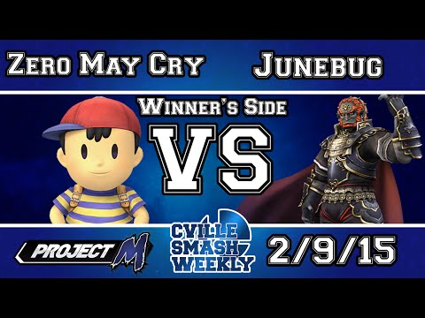 Cville Smash - GS | Zero May Cry (Ness,T.Link) Vs VGz | Junebug (Ganon) Winners Bracket - Project M