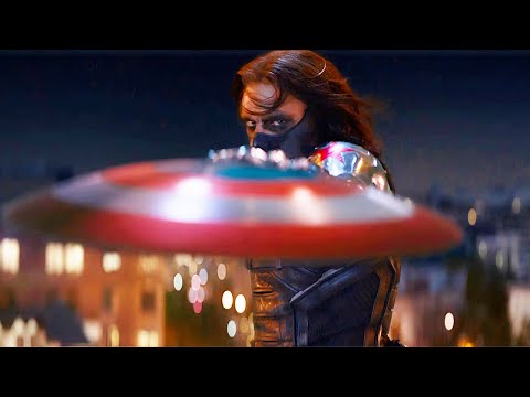 The Winter Soldier Catches Captain America's Shield - "In Pursuit" Chase Scene | Movie Clip HD