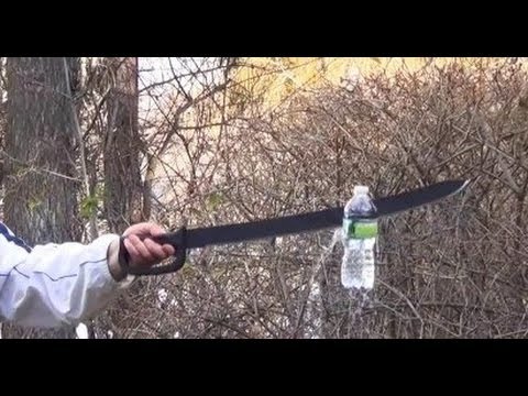 Cold Steel Cutlass Machete Review, Bottle Kills