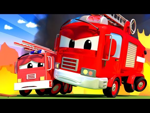 Frank das Feuerwehrauto und Klein Frank löschen ein Feuer in der Schule - Cartoons für Kinder ???? ????