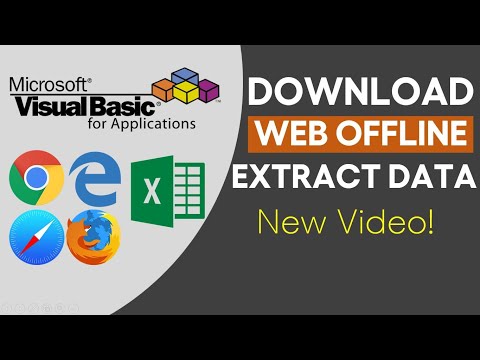 VBA to take Web Page Offline and Extract Data. New Video