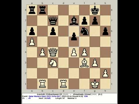 Aravindh, Chithambaram VR  vs Ahmadzada, Ahmad | Qatar Masters Chess Open 2023, Doha