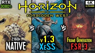 Native vs XeSS 1_3 vs FSR 3 Frame Generation - Horizon Forbidden West
