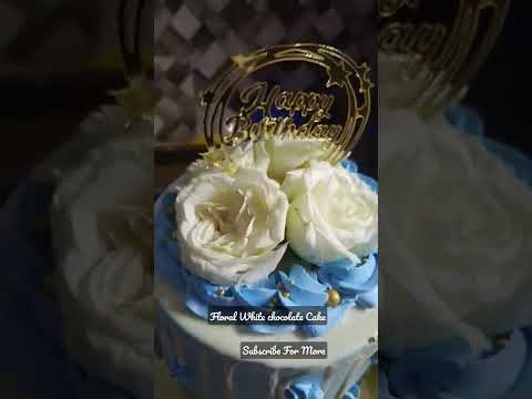 Floral White Chocolate Cake l #shorts #floral #chocolate #cake #ferrero