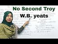No Second Troy by W.B. Yeats | No Second Troy by W.B. Yeats summary and line by line explanation |