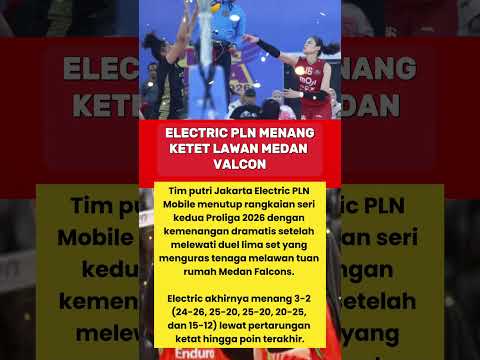 Hasil Electric PLN VS Medan Valcon #proliga #quotes #shorts
