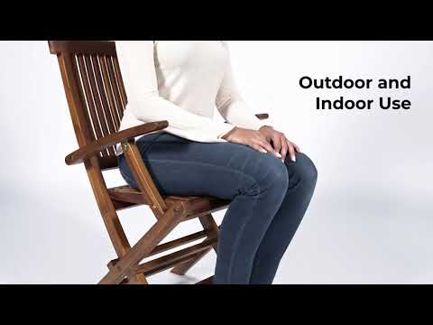 Teak Folding Arm Chair - Product Demo Sample Video for eCommerce