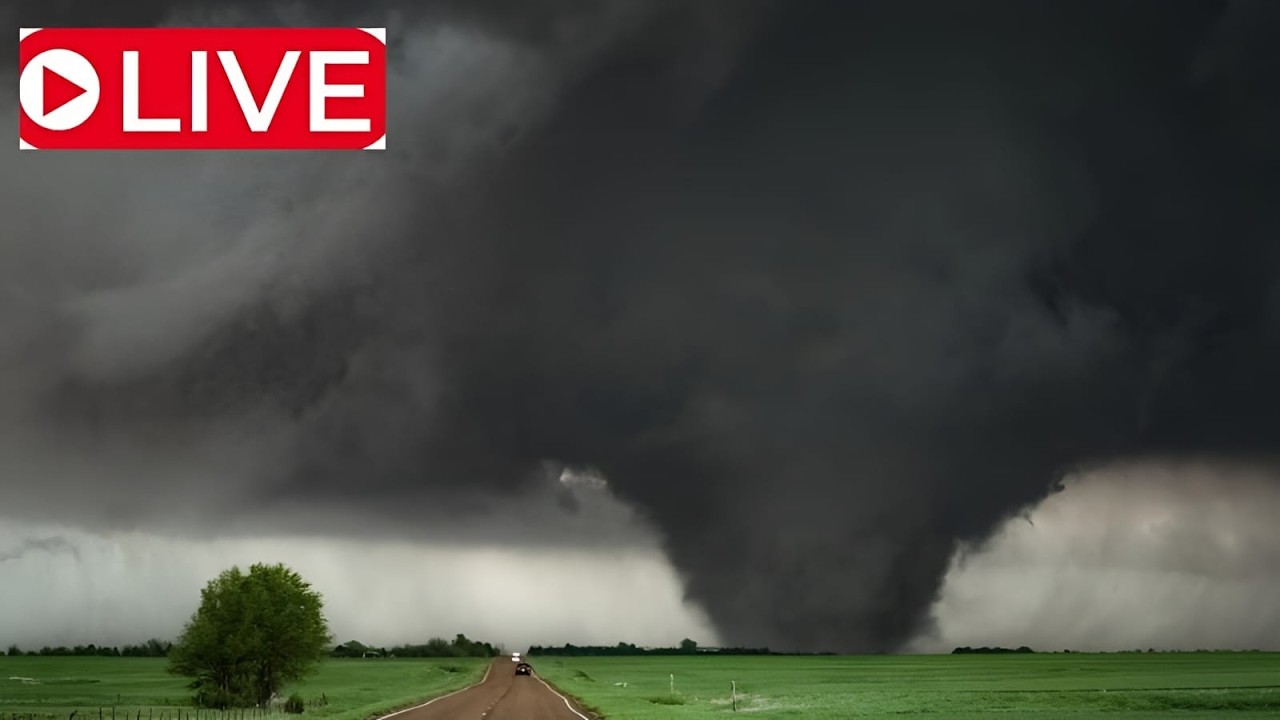 🔴  Storm Chasers Live | Large Tornado Intercept  On Ground | Tornado |  Max Velocity  Storm Live