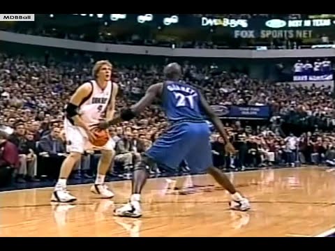 MVP Battle - Kevin Garnett Takes On Dirk Nowitzki (Wolves @ Mavs March 2003)